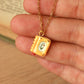 Flower book necklace - Yellow book