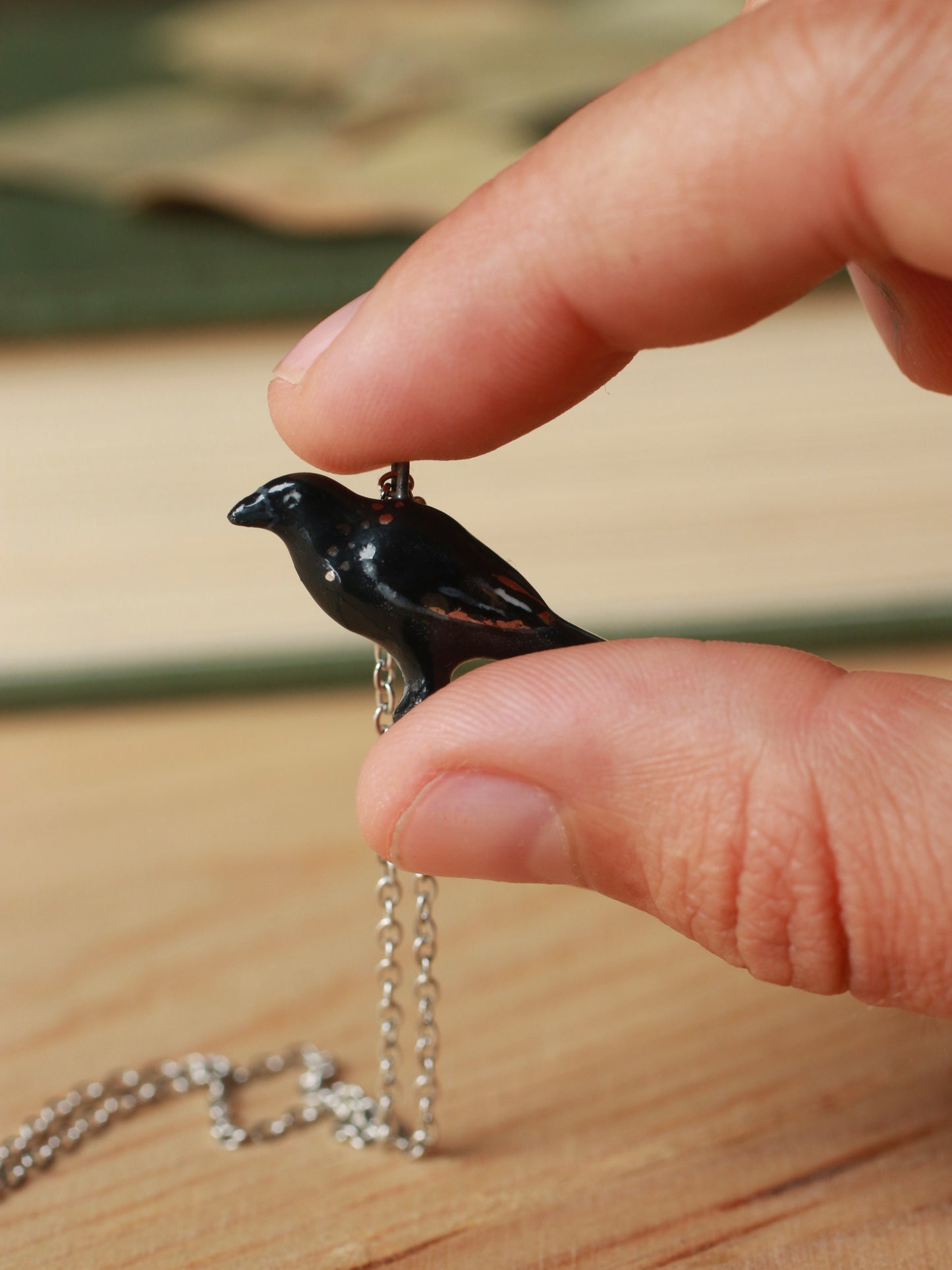 Crow necklace