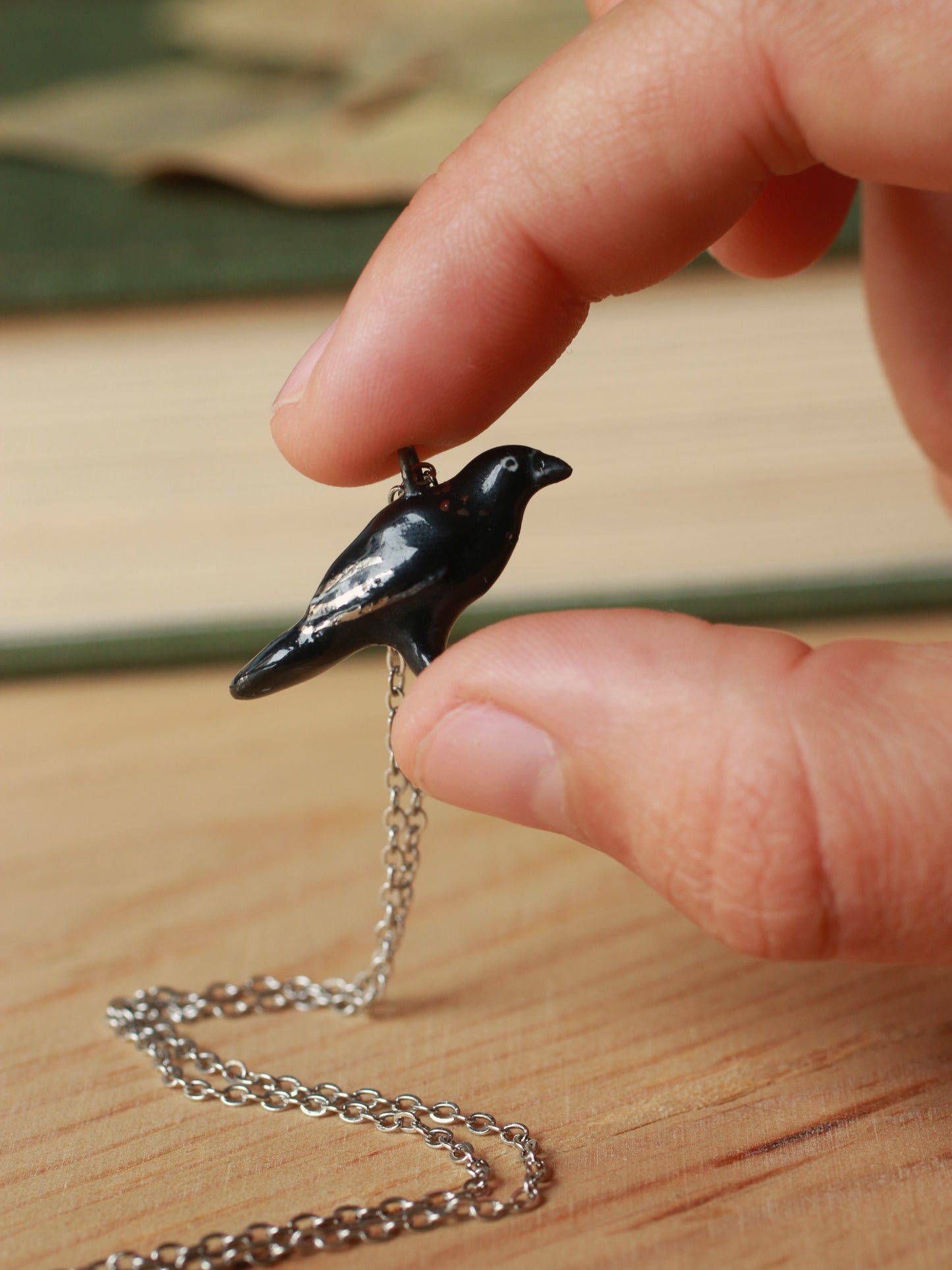 Crow necklace
