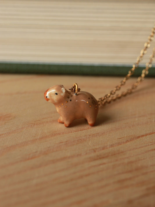 Capybara necklace