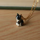 Tuxedo cat necklace