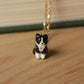 Tuxedo cat necklace