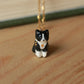 Tuxedo cat necklace