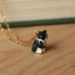 Tuxedo cat necklace