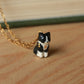 Tuxedo cat necklace