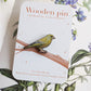 Greenfinch pin - wooden Greenfinch brooch