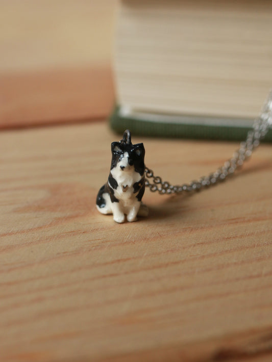 Border collie dog necklace