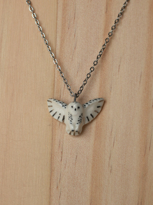 Snowy owl necklace