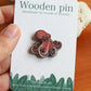 Octopus pin- wooden octopus brooch