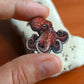 Octopus pin- wooden octopus brooch