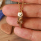 Sea Otter necklace - 22k gold details