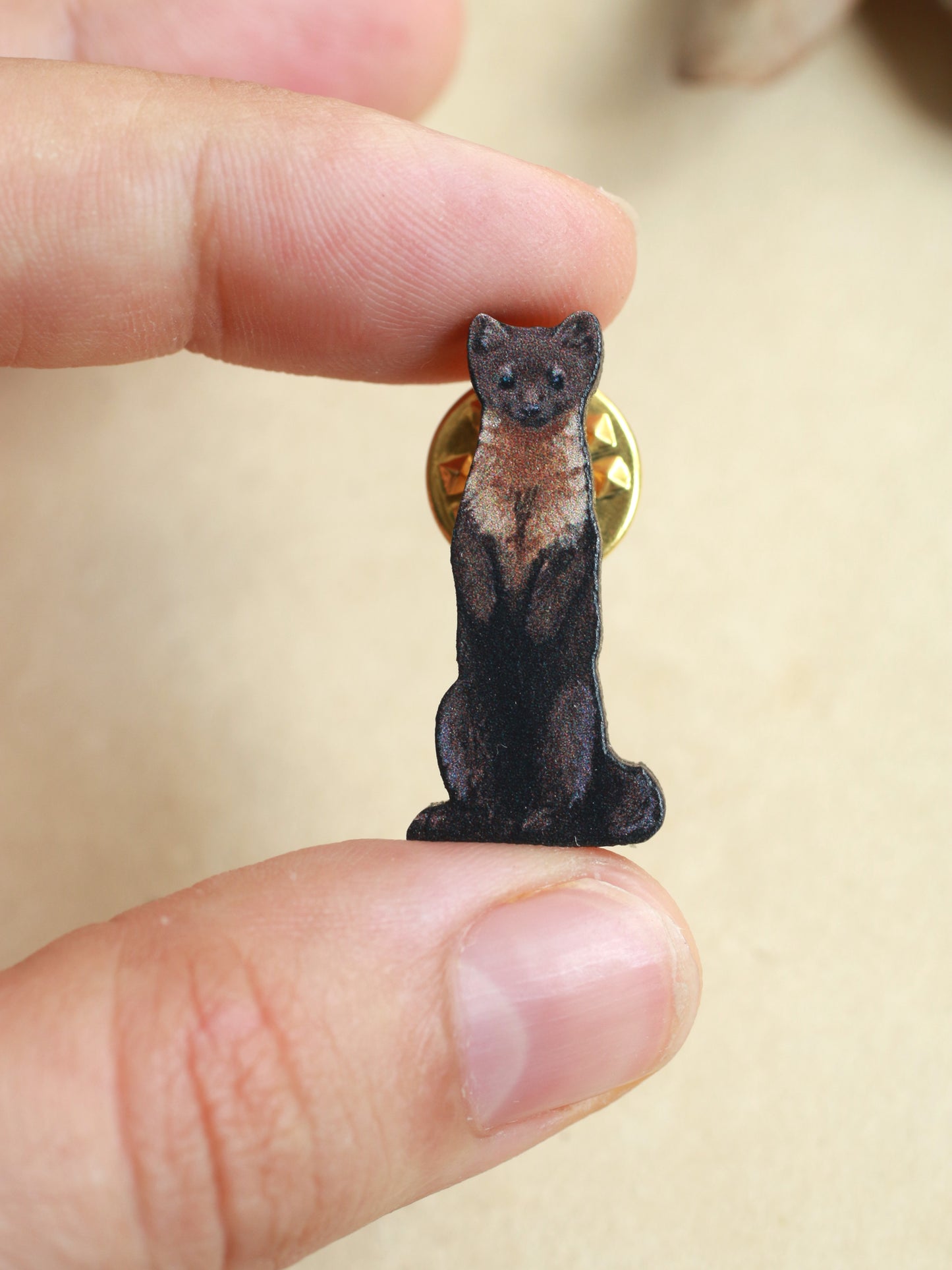 Pine marten pin