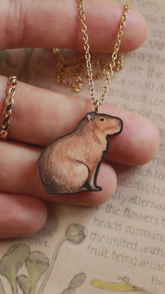 Capybara necklace