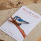 Blue jay pin - wooden bird pin