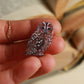 Tawny owl pin - wooden pin