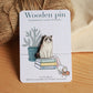 Ragdoll cat pin - wooden pin