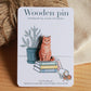 Orange tabby cat pin