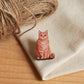 Orange tabby cat pin