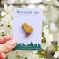 Chick pin - wooden chicken pin