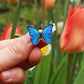 Blue Morpho butterfly - wooden pin