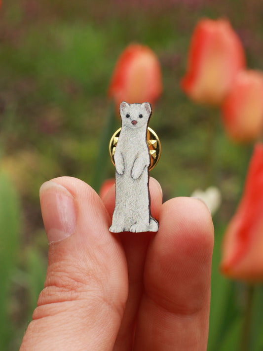 Ermine wooden pin