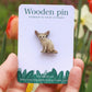 Fennec fox wooden pin