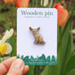 Fennec fox wooden pin