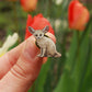 Fennec fox wooden pin
