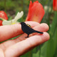 Black bird pin - wooden bird pin
