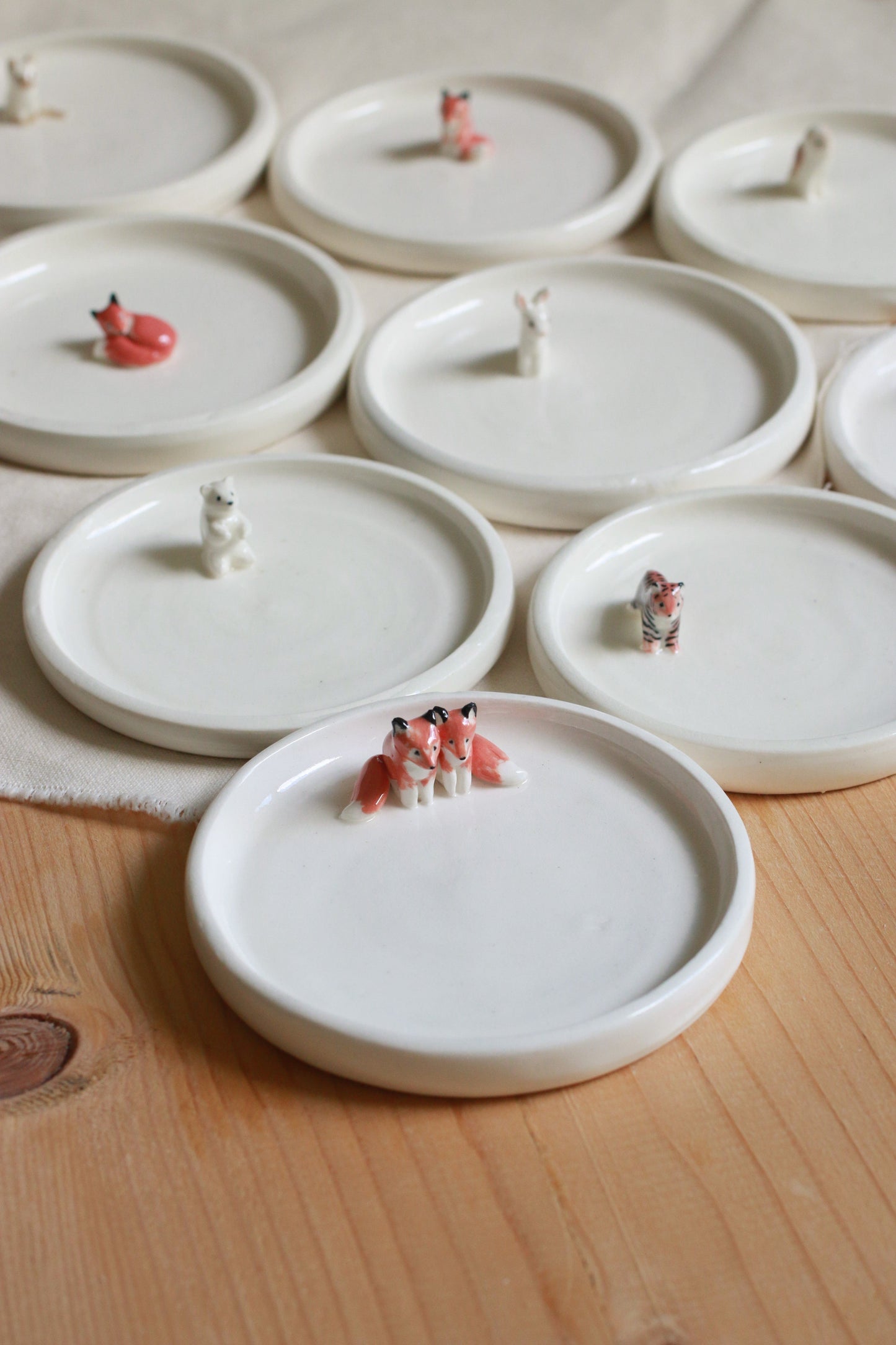 Fox Ring Dish / Jewelry Dish / Ceramic Trinket Dish