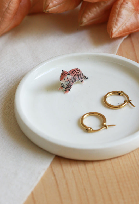 Tiger Ring Dish / Jewelry Dish / Ceramic Trinket Dish