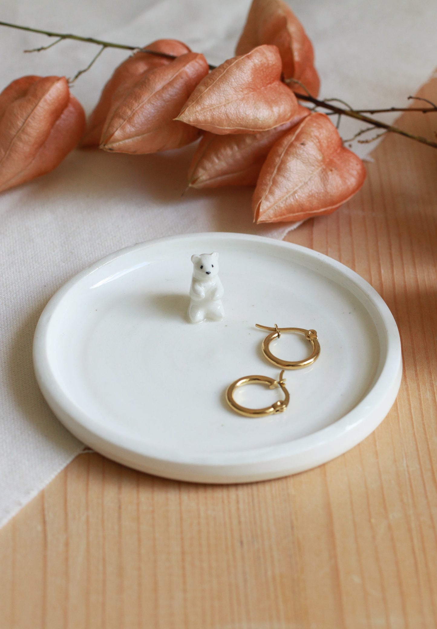 Bear Ring Dish / Jewelry Dish / Ceramic Trinket Dish