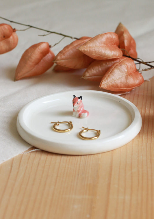 Fox Ring Dish / Jewelry Dish / Ceramic Trinket Dish
