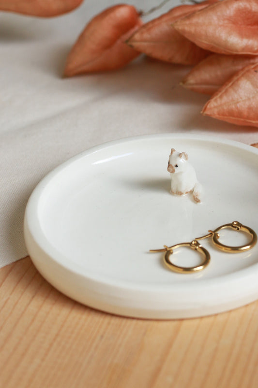 Cat Ring Dish / Jewelry Dish / Ceramic Trinket Dish