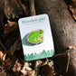Frog prince wooden pin