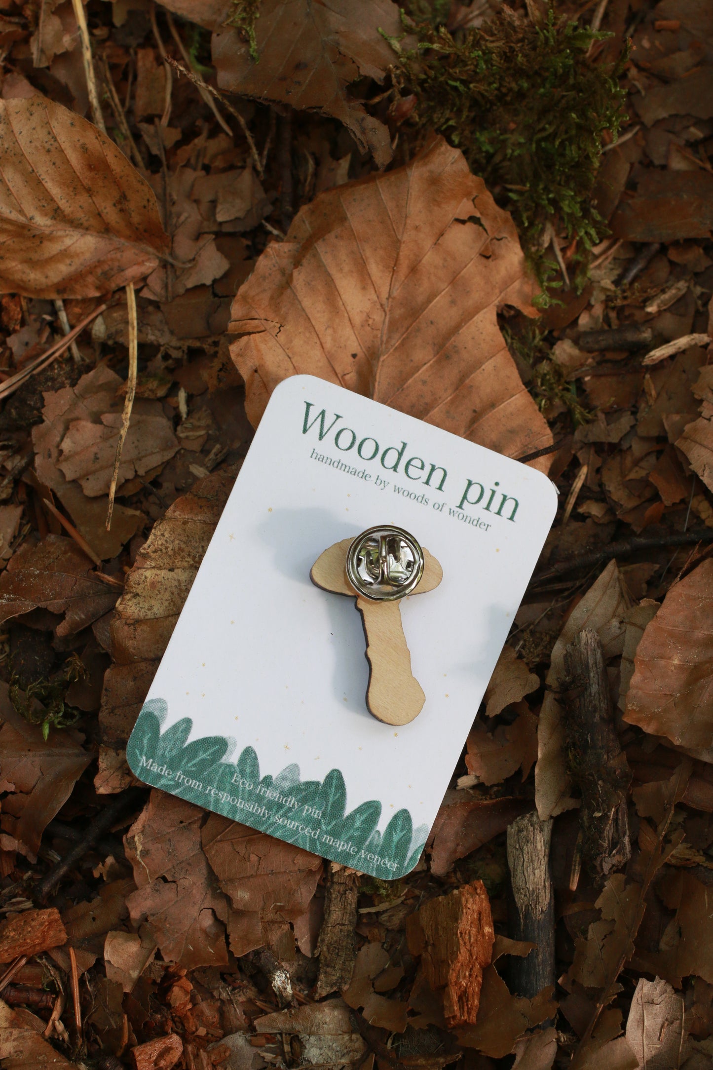 Mushroom wooden pin