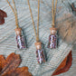 Heather in a bottle necklace - Real heather flower from Scotland