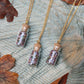 Heather in a bottle necklace - Real heather flower from Scotland