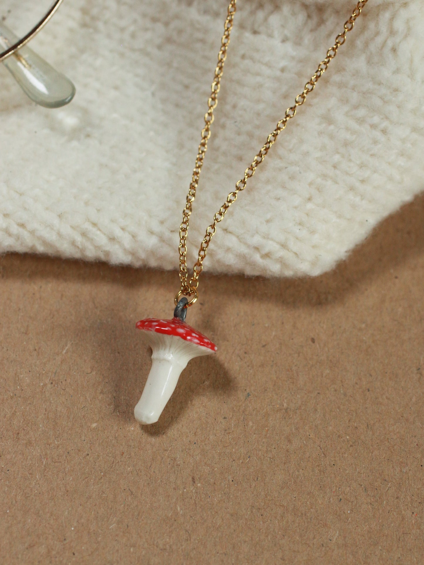 Ceramic Mushroom necklace