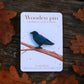 Crow pin - wooden bird pin