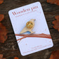 Crow pin - wooden bird pin