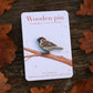 Sparrow pin - wooden bird pin