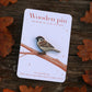 Sparrow pin - wooden bird pin