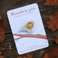 Sparrow pin - wooden bird pin