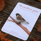 Sparrow pin - wooden bird pin