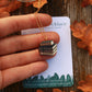 Book stack necklace - wooden book pendant