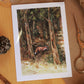 Fox in the forest - A6 art print - postcard