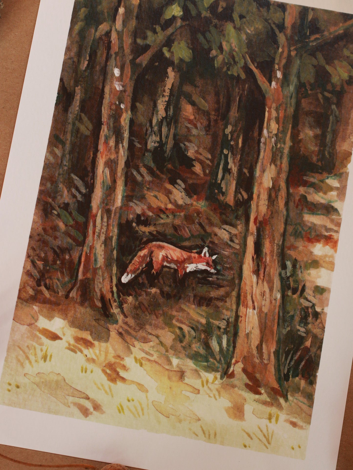 Fox in the forest - A5 art print