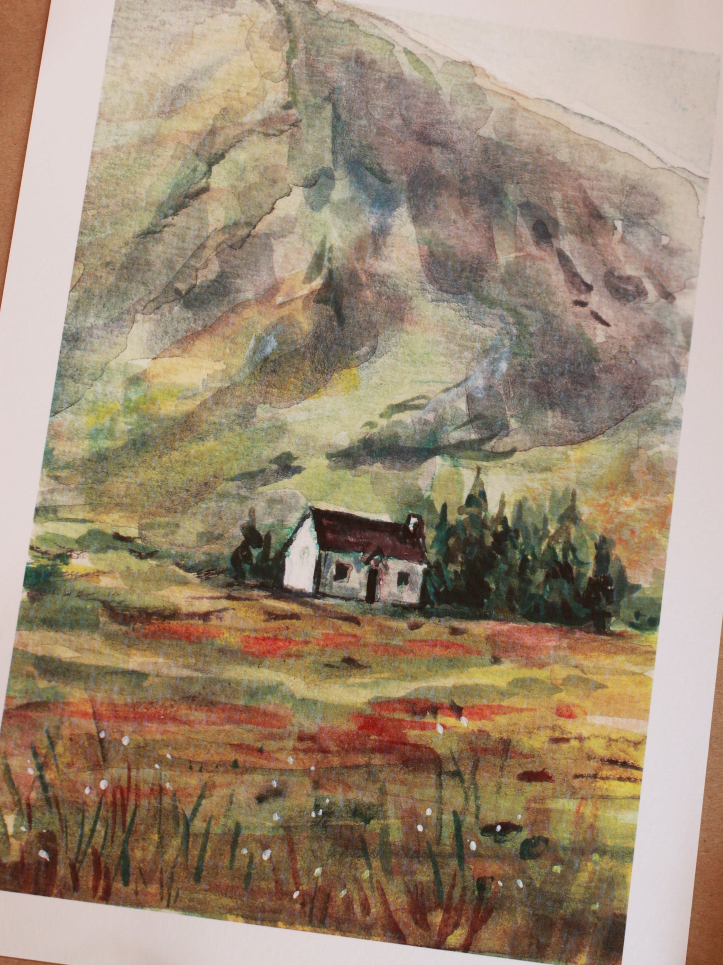 House in Glencoe - Scottish Highlands  - A5 art print