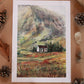 House in Glencoe - Scottish Highlands  - A5 art print